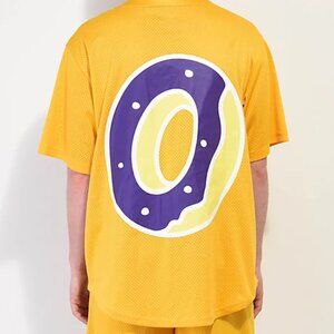 ODD FUTURE X LAKERS YELLOW BASEBALL JERSEY LARGE